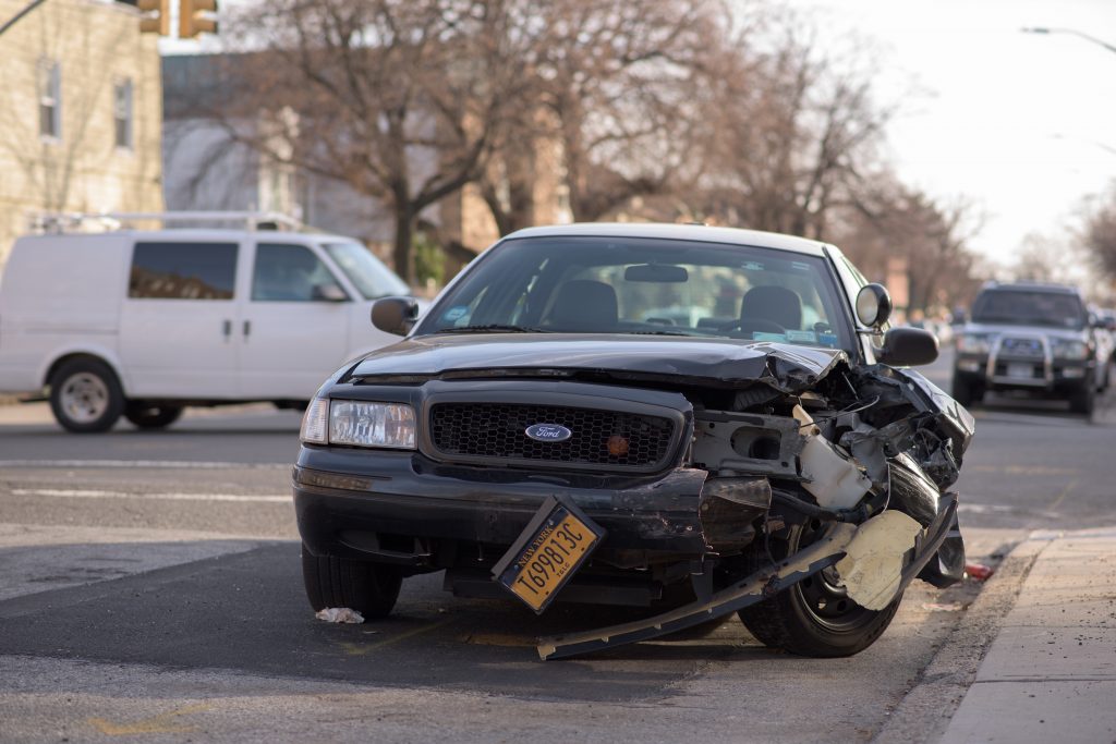 car damaged from crash