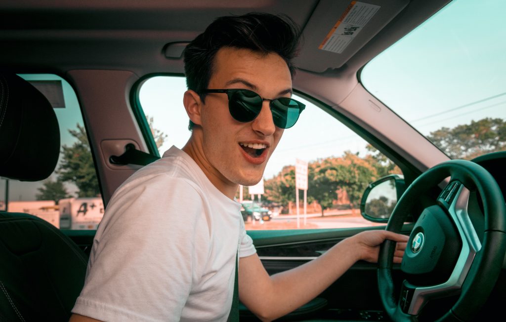 teenager learning to operate a vehicle